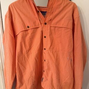 Patagonia Men's Vibrant Orange Plaid Jacket